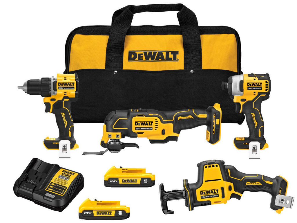 Dewalt ATOMIC 20V Cordless Brushless 4-Tool Combo Kit