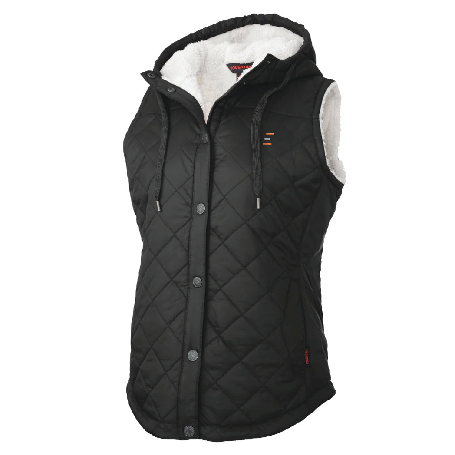 TOUGH DUCK - Ladies Quilted Sherpa-Lined Vest