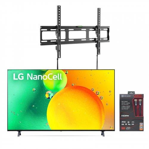 LG - Nano 55 Inch 4K Smart TV LED Bundle - Black