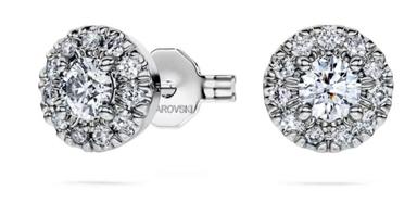 SWAROVSKI - Eternity Halo Stud Earrings in Silver + Eternity Halo Solitaire Pendant in Silver