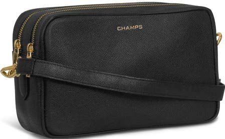 CHAMPS - Gala Collection Leather Double-Zip Shoulder Bag