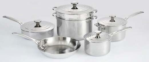 LE CREUSET - 10pc. Stainless Steel Cookware Set