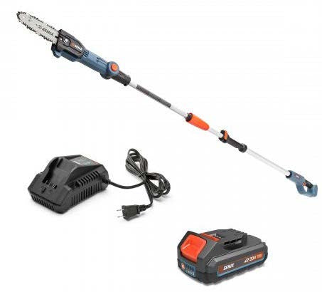SENIX - Tools 20 Volt Max 8-Inch Cordless Brushless Pole Saw with Charger and Battery Bundle