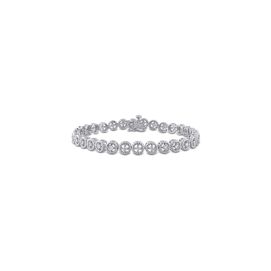 DELMAR JEWELRY 1 CT Diamond Bracelet in Silver DELPII091733